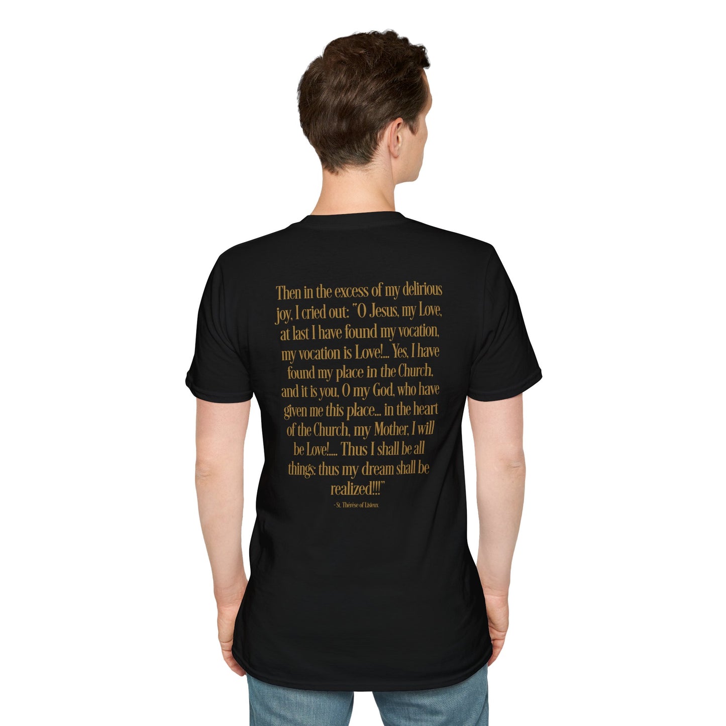 Saint Therese Portrait T‑Shirt with Inspirational Quote