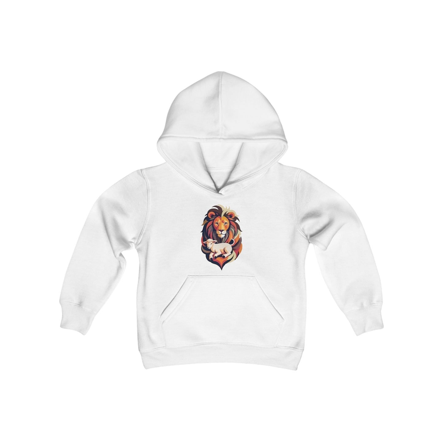 Judah Lamb Logo - Youth Heavy Blend Hooded Sweatshirt