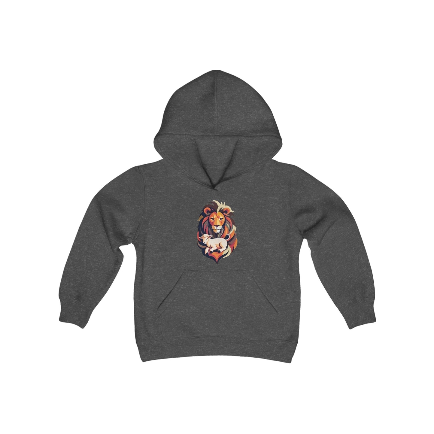 Judah Lamb Logo - Youth Heavy Blend Hooded Sweatshirt