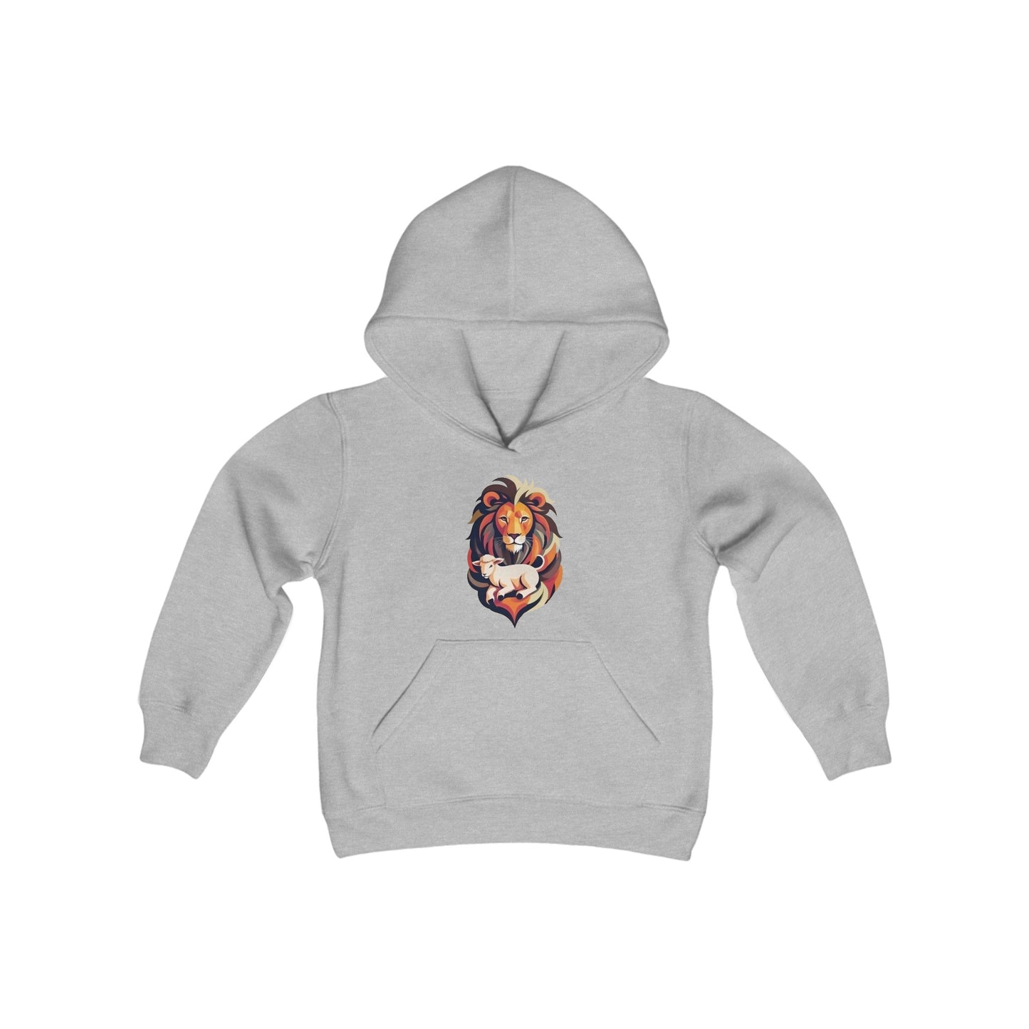 Judah Lamb Logo - Youth Heavy Blend Hooded Sweatshirt