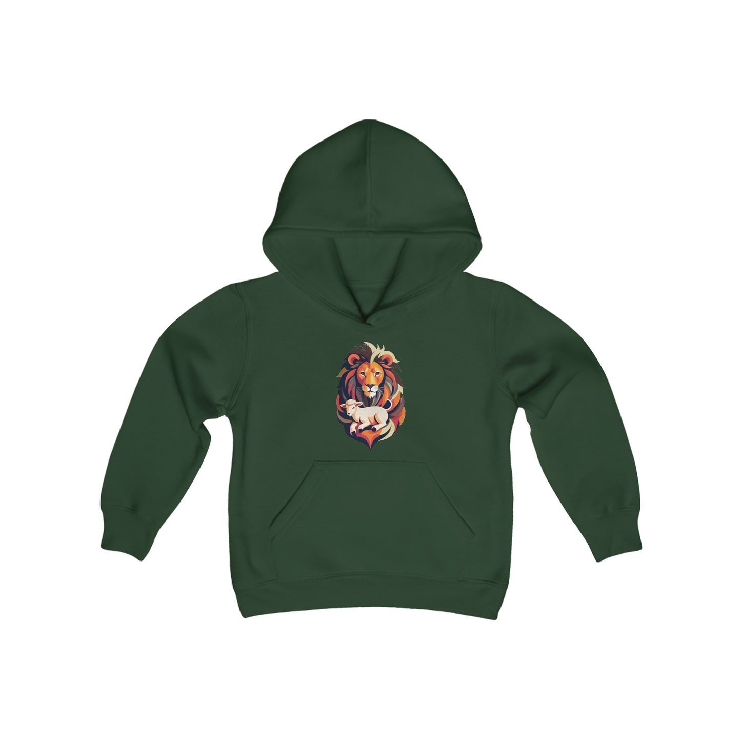 Judah Lamb Logo - Youth Heavy Blend Hooded Sweatshirt