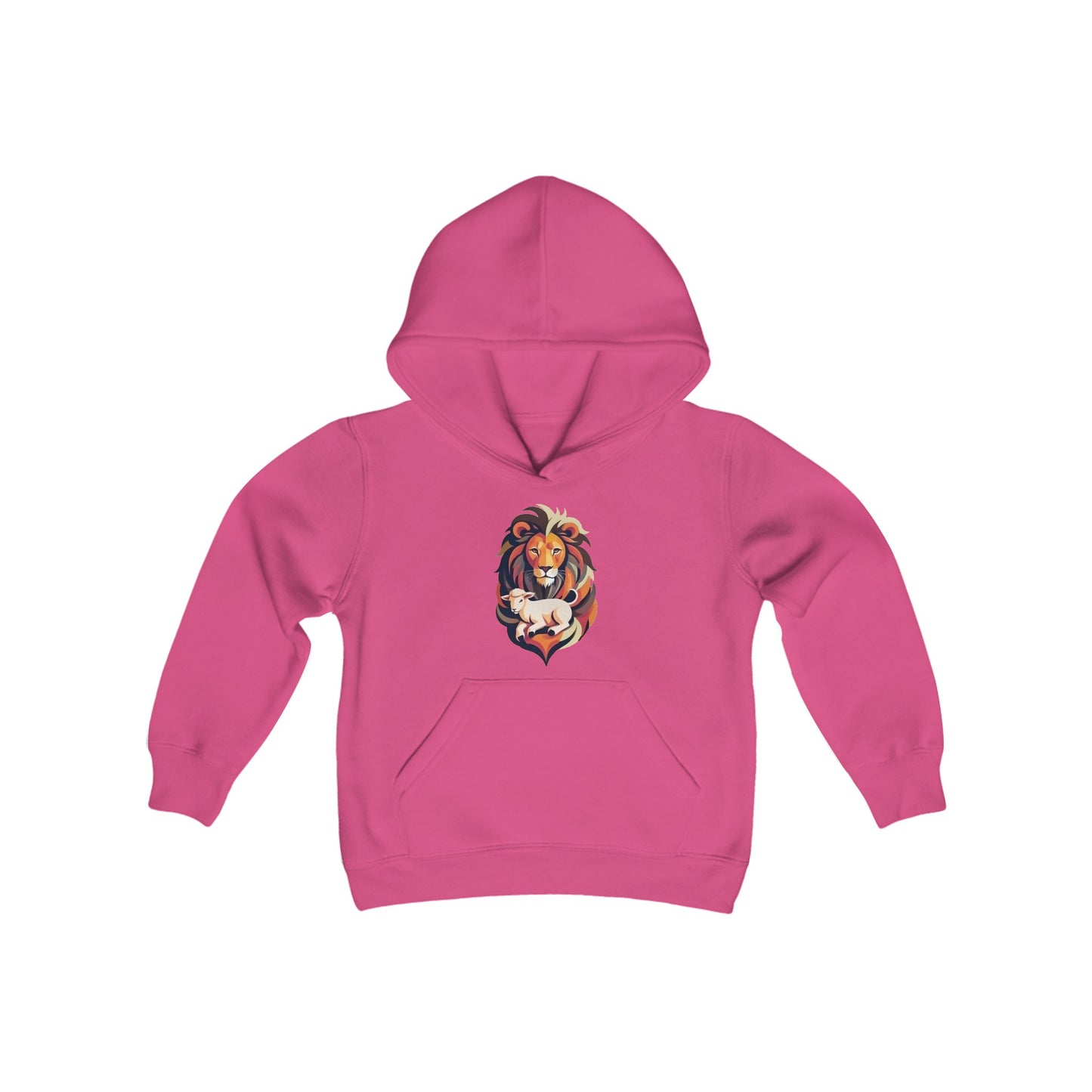 Judah Lamb Logo - Youth Heavy Blend Hooded Sweatshirt