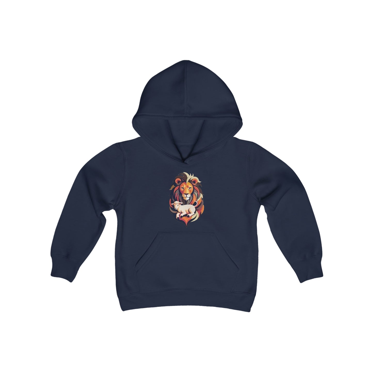 Judah Lamb Logo - Youth Heavy Blend Hooded Sweatshirt