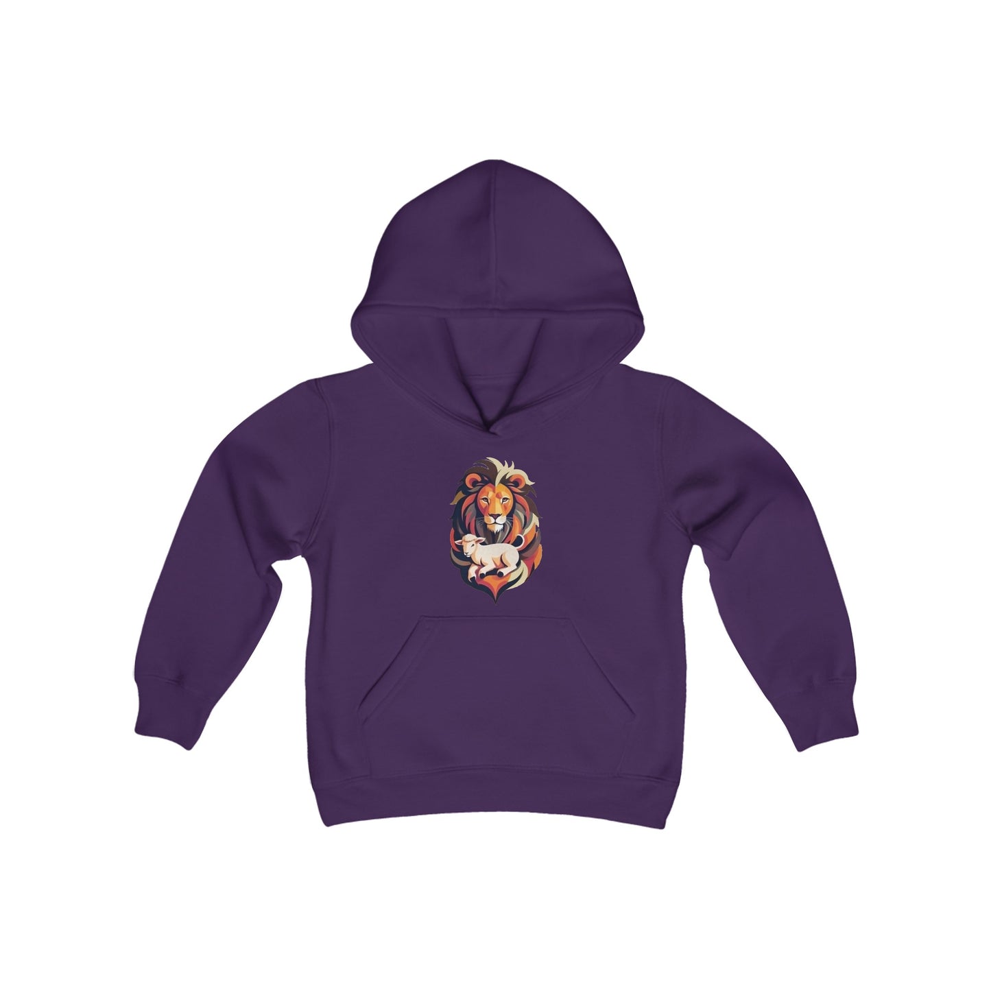 Judah Lamb Logo - Youth Heavy Blend Hooded Sweatshirt