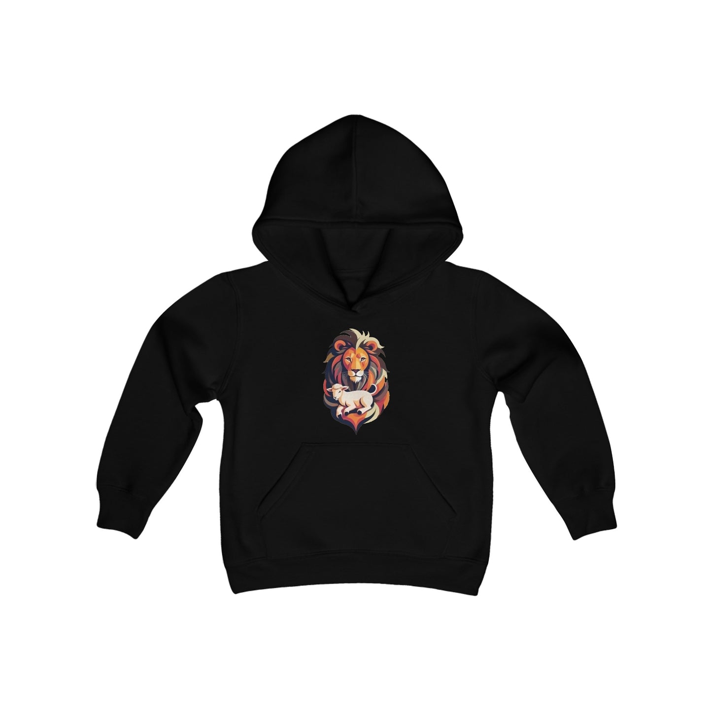 Judah Lamb Logo - Youth Heavy Blend Hooded Sweatshirt