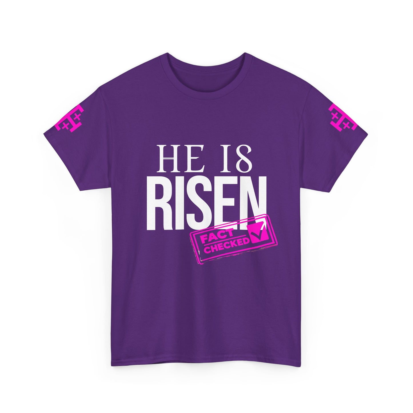 HE IS RISEN (Fact Checked) Unisex Heavy Cotton Tee