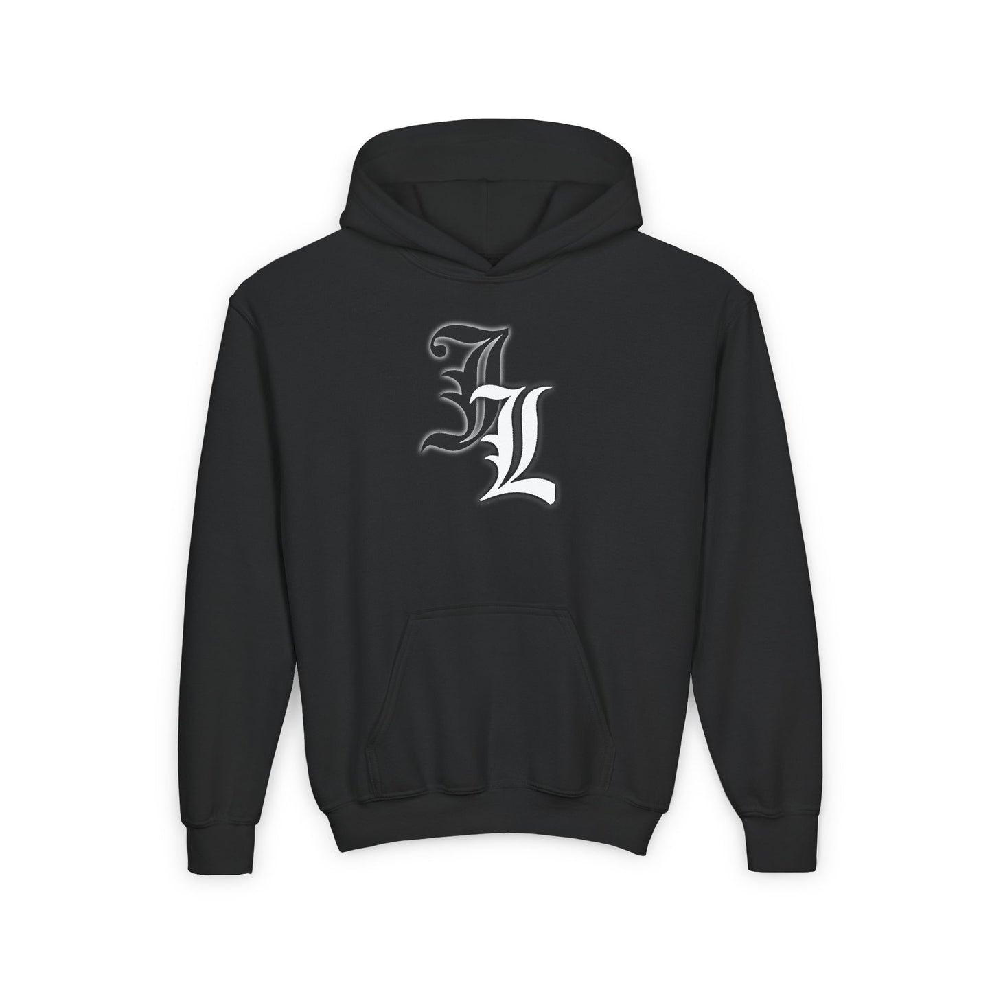 King of Kings - Youth Heavy BlendHoodie - Stylish Black Pullover with Lion Design