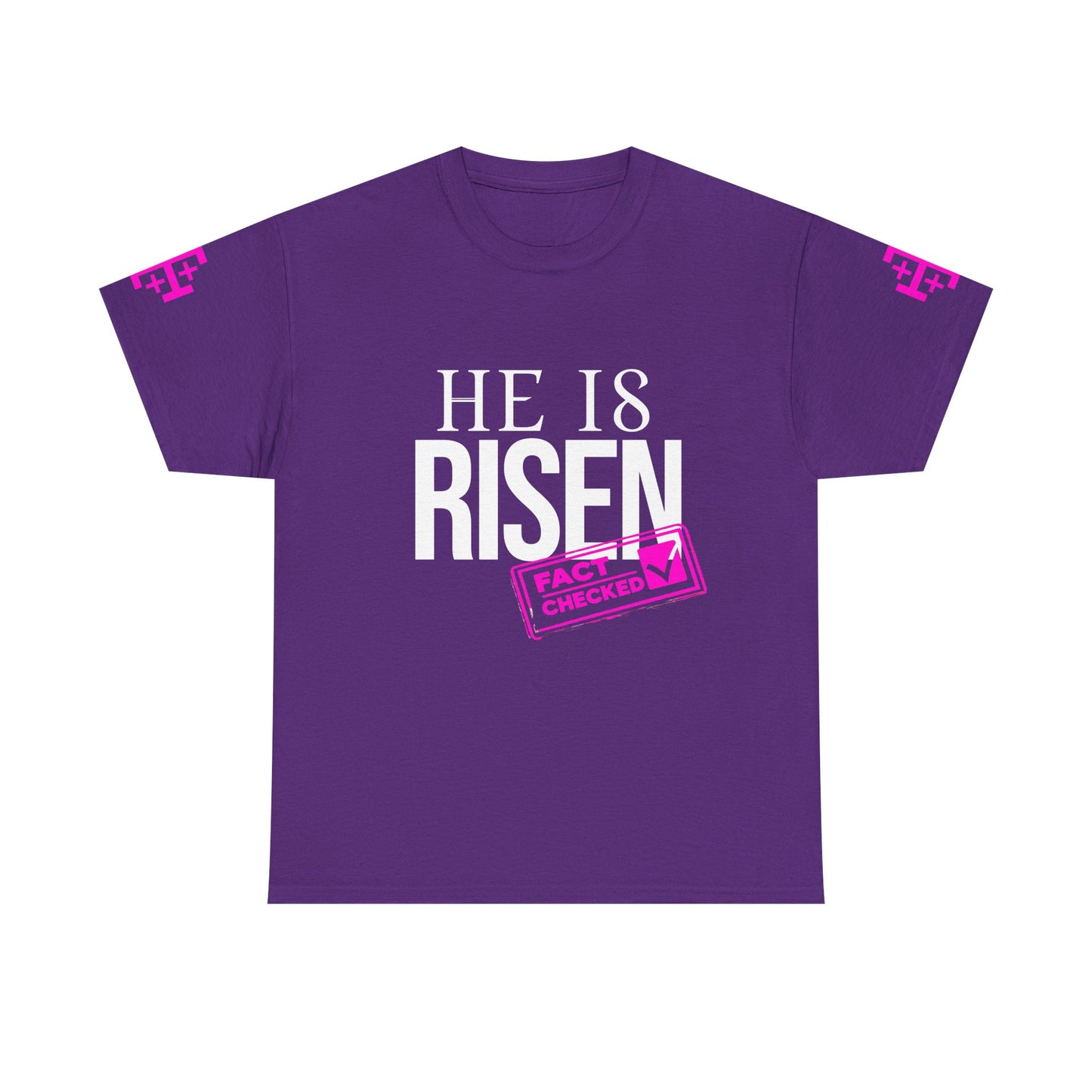 HE IS RISEN (Fact Checked) Unisex Heavy Cotton Tee