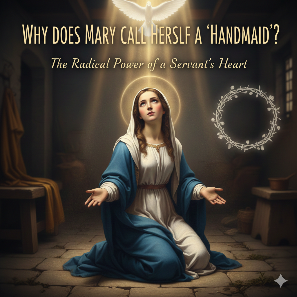Why does Mary call herself a "Handmaid"?