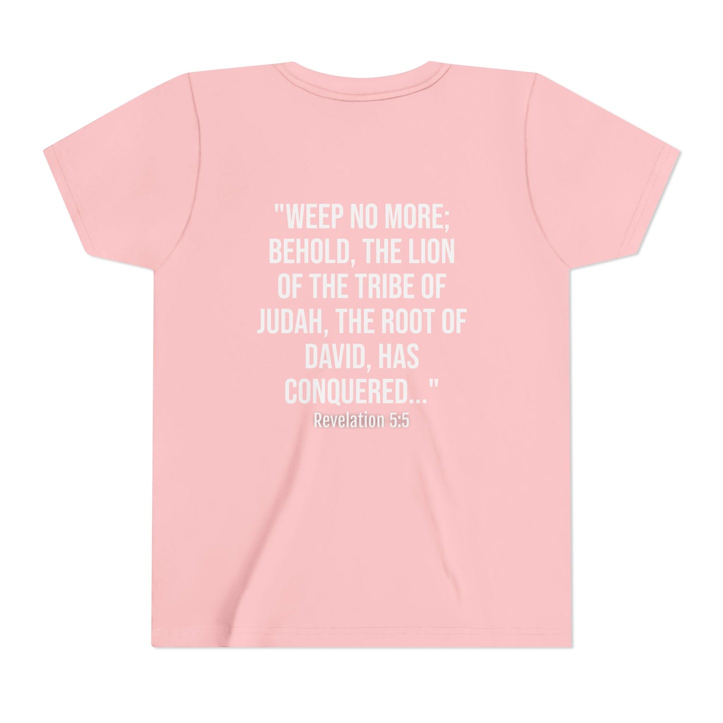 Youth Christian Lion Tee, Faith T-Shirt, Inspirational Kids Shirt, Religious Gift, Bible Verse Apparel