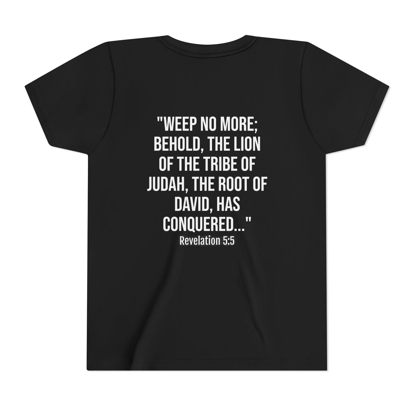 Youth Christian Lion Tee, Faith T-Shirt, Inspirational Kids Shirt, Religious Gift, Bible Verse Apparel