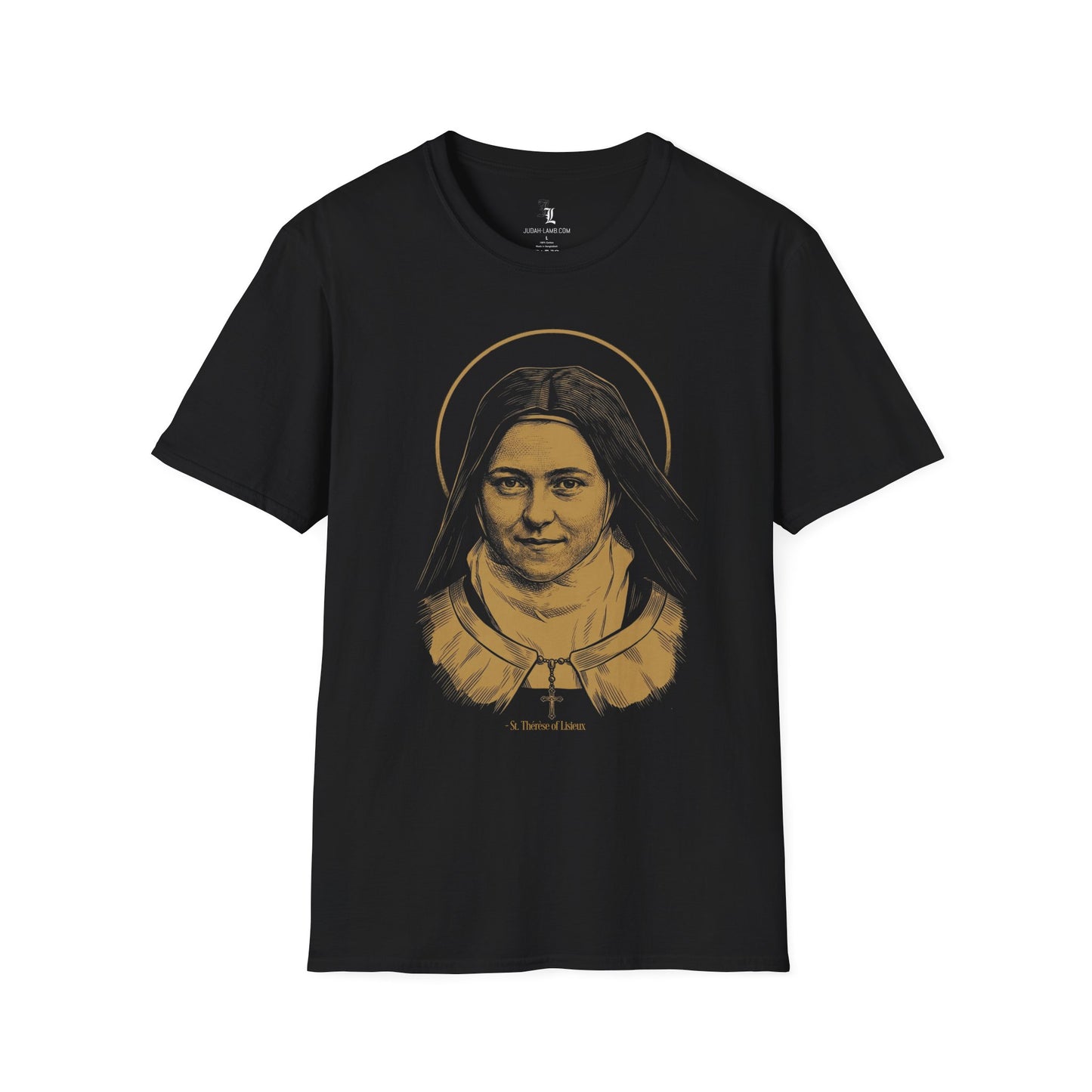 Saint Therese Portrait T‑Shirt with Inspirational Quote