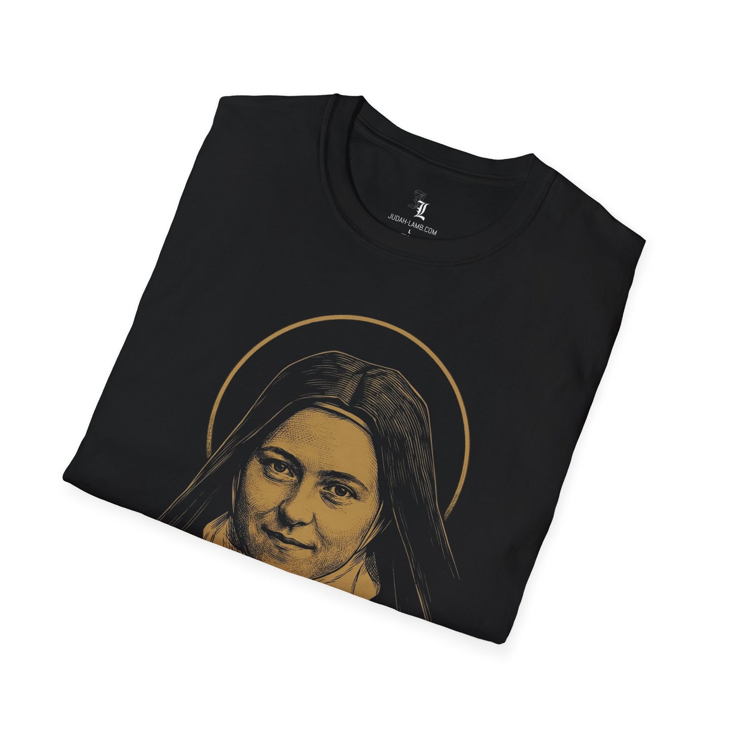 Saint Therese Portrait T‑Shirt with Inspirational Quote