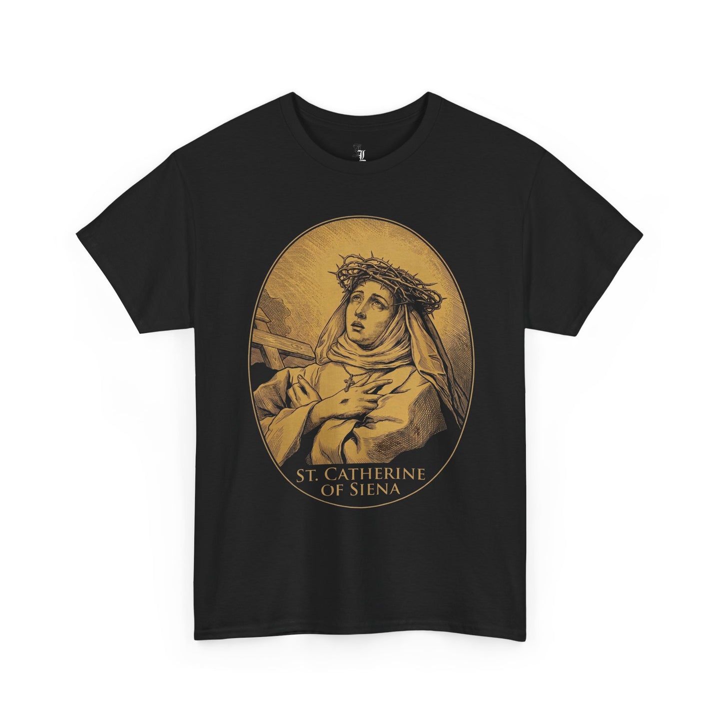 St. Catherine of Siena Tee — 'There is nothing we can desire or want that we do not find in God'