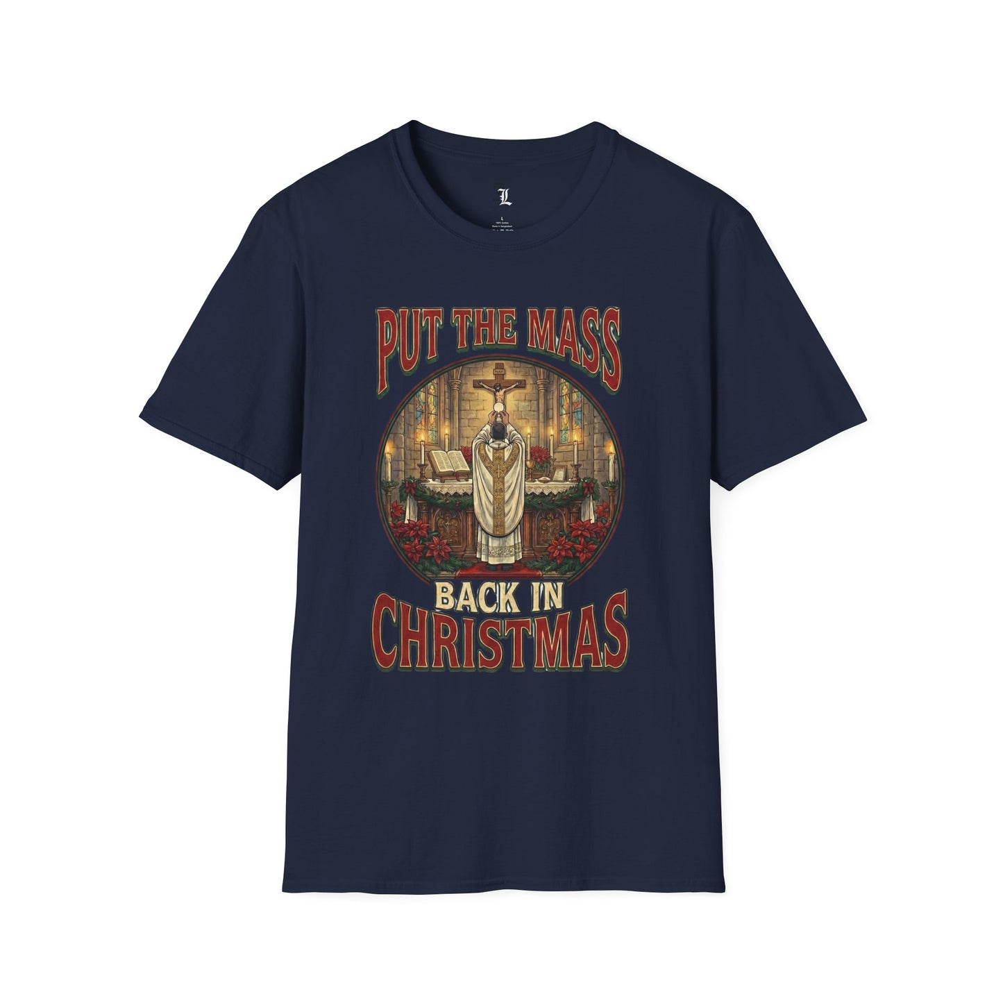 "Put the Mass Back in Christmas" Holiday Tee