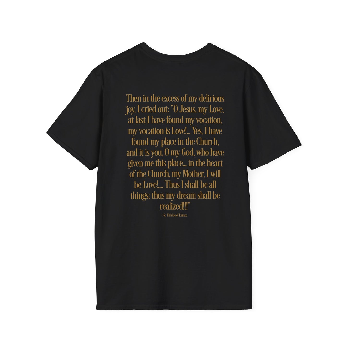 Saint Therese Portrait T‑Shirt with Inspirational Quote