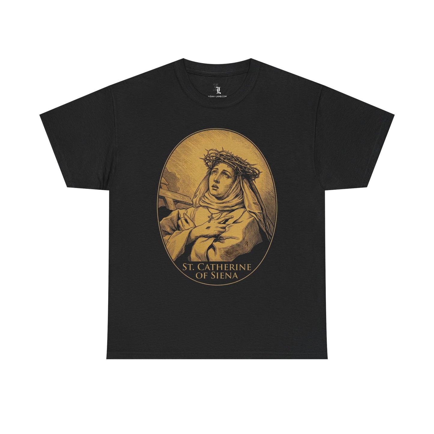 St. Catherine of Siena Tee — 'There is nothing we can desire or want that we do not find in God'
