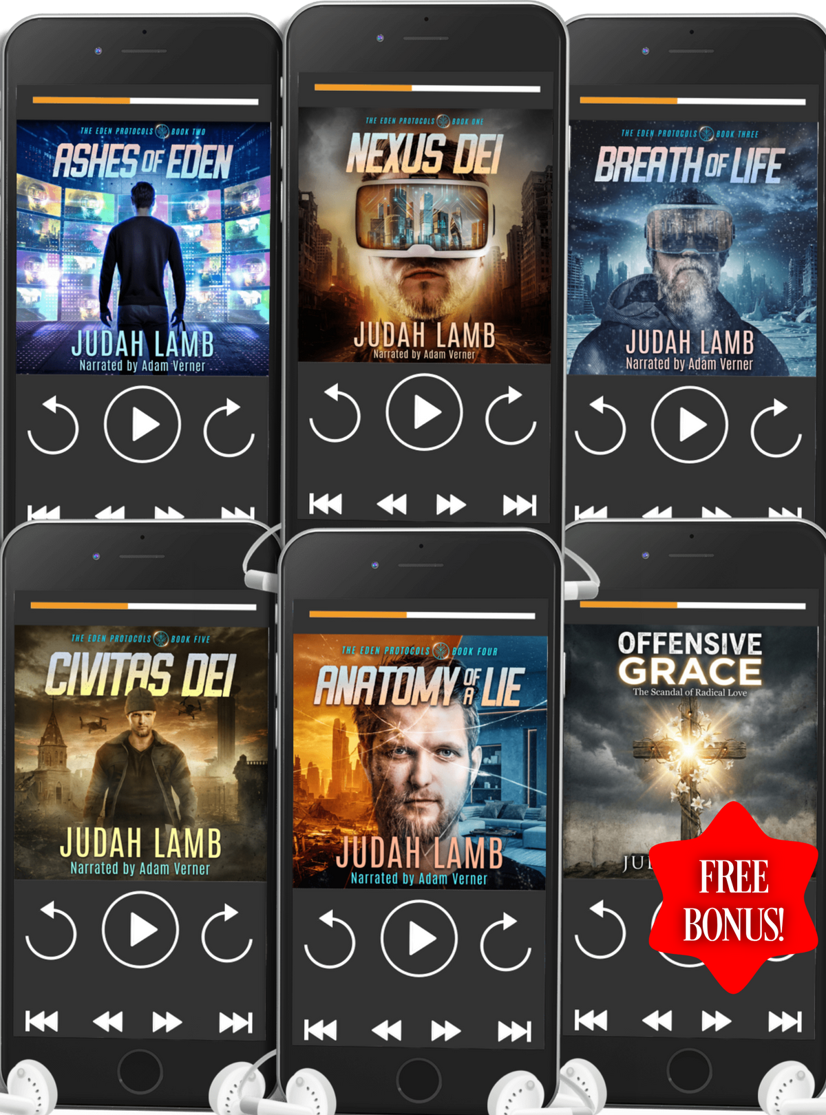 The Eden Protocols audiobooks plus Offensive Grace bonus audiobook