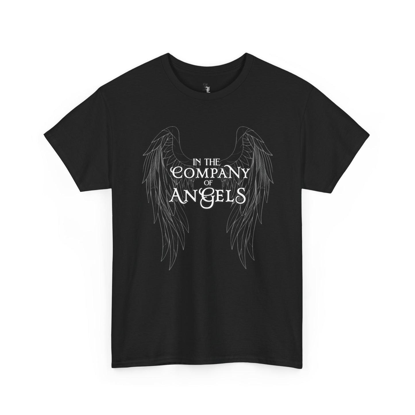 In the Company of Angels T‑Shirt — St. Michael Prayer Wing Graphic Tee