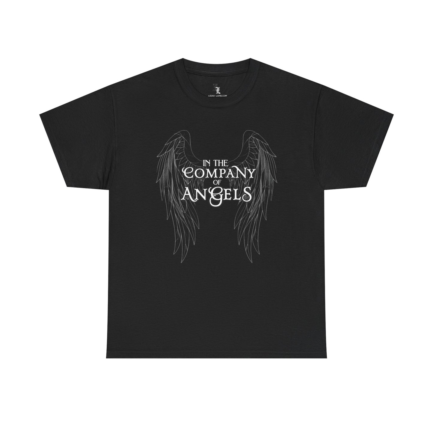 In the Company of Angels T‑Shirt — St. Michael Prayer Wing Graphic Tee
