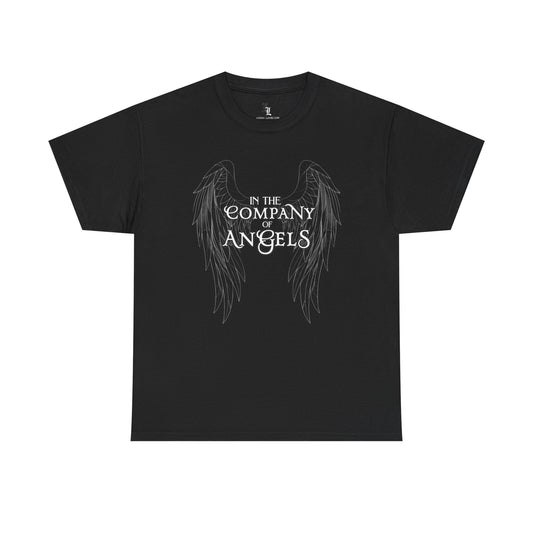 In the Company of Angels T‑Shirt — St. Michael Prayer Wing Graphic Tee