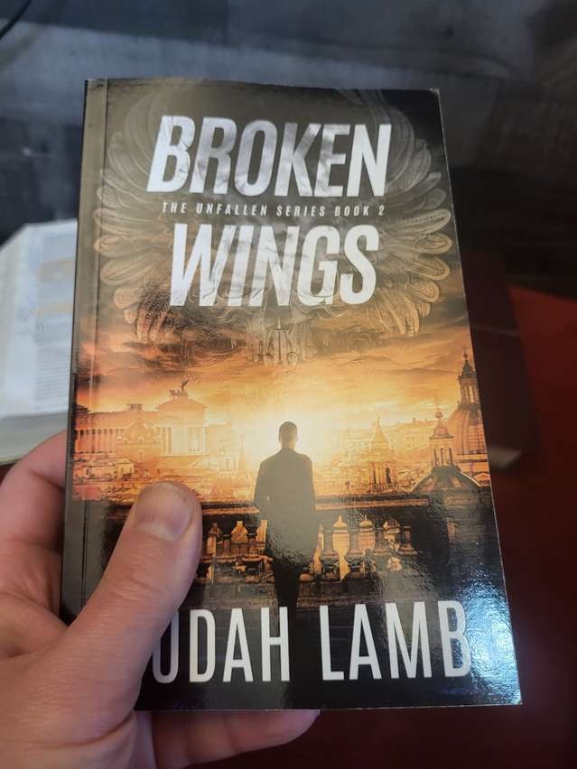 Broken Wings paperback in hand